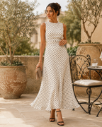 Vestido Alice - Poá com Cintura Elástica