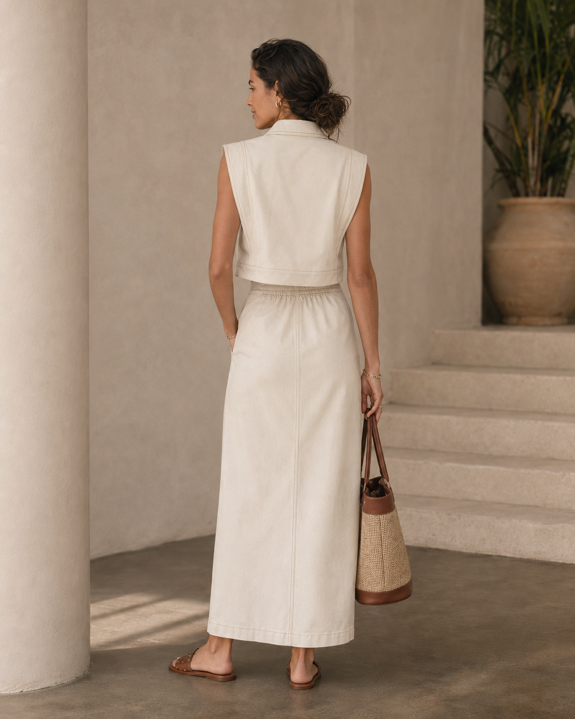 Conjunto Isadora - Top e Saia Midi